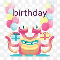 多脚怪兽生日贺卡
