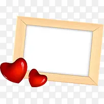 情人节爱心木质画框