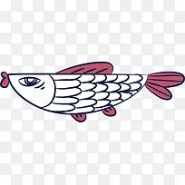 世界海洋日手绘鳞片鱼
