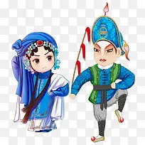 卡通京剧表演员