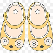 黄色卡通宝宝鞋子图