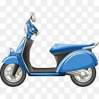 蓝色电动摩托车