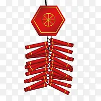 手绘烟花炮竹