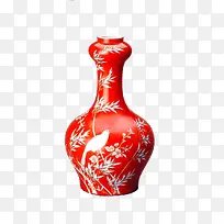 红色葫芦瓶花瓶