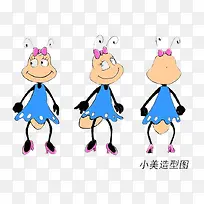 卡通 可爱的小蚂蚁