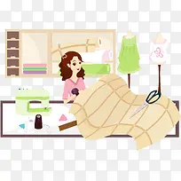 刚起床的女生