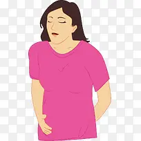 不舒服的孕妇