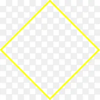 手绘黄色线条方块
