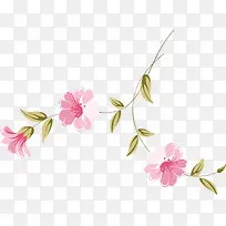粉色简约花藤