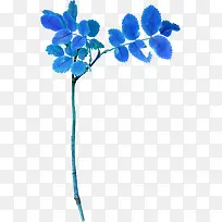 蓝色树枝