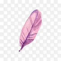 紫色的羽毛水墨图