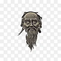 李时珍人物肖像素描图案