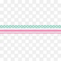 可爱粉色绿色波点分割线