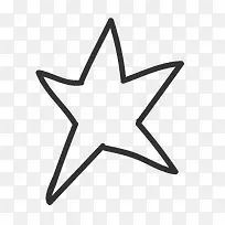 黑色的手绘五角星