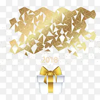 金色三角花纹新年礼物