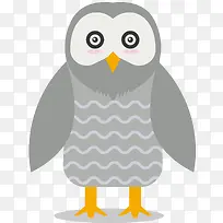 黑眼圈矢量胖猫头鹰