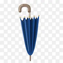 卡通深蓝色的雨伞设计
