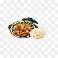 砂锅黄焖鸡米饭免费素材