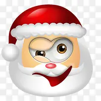 眨眼睛的圣诞老人表情图标
