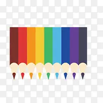 矢量彩虹铅笔