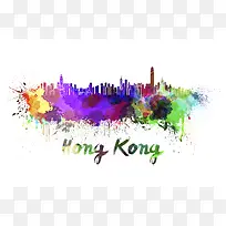 香港城市插画