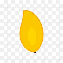 黄色圆弧芒果食物元素