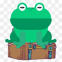 可爱青蛙创意旅行青蛙设计素材