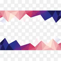 粉紫色几何三角边框