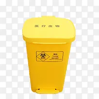 黄色翻盖垃圾桶设计