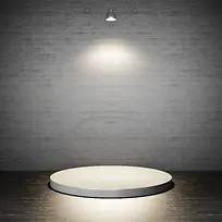 灯光与圆形台子