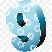 3D数字9
