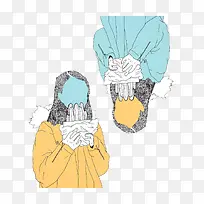 卡通无脸女孩
