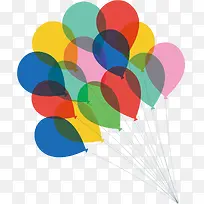 矢量图庆祝节日放飞的气球