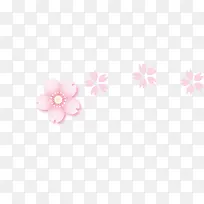 粉色春季漂浮花朵