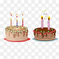生日蛋糕蜡烛生日主题卡通素材