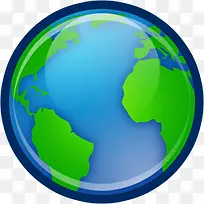 卡通vista风格系统电脑图标蓝色地球