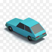 蓝色可爱小汽车模型