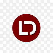 圆底红色D字母logo