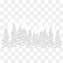 圣诞节灰色圣诞树林