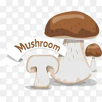 蘑菇菌类蔬菜矢量素材
