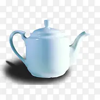 白色陶瓷茶壶
