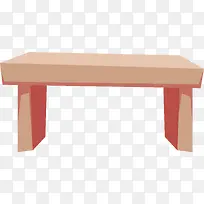 小木桌子书桌矢量图