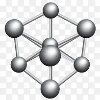 立体金属结构矢量原子球