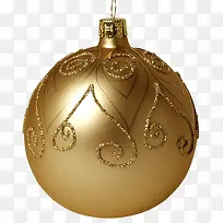 圣诞节装饰黄金彩球素材免抠