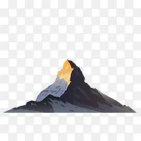 手绘登山石