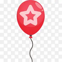 儿童节红色星星气球