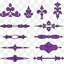 紫色欧式花藤分隔栏