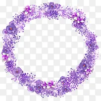 紫色花朵圆环