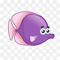 矢量紫色尖嘴鱼素材