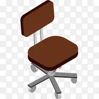 矢量图棕色的椅子